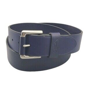 POLO RALPH LAUREN Signature Pony Men's Leather Belt 1.5" W Newport Navy US 36/90